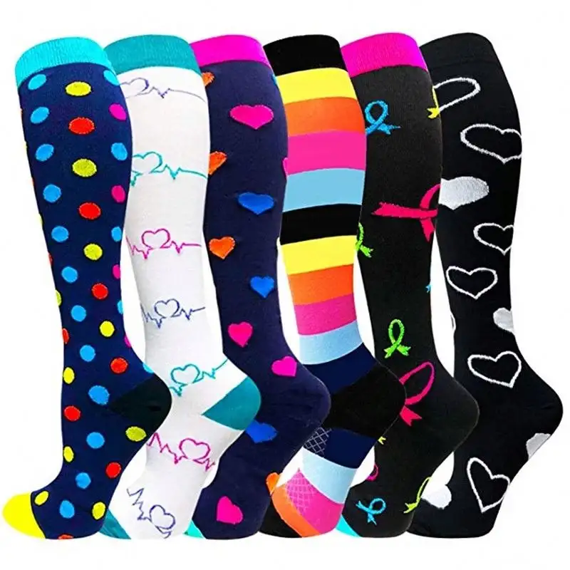 Quality Unisex Compression Stockings Cycling Socks Fit Medical Edema, Diabetes, Varicose Veins, Running Marathon Socks