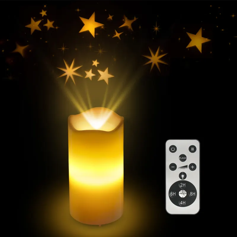 KSWING 2022 USB LED Star Decoration Tea Light per camera da letto night light candela senza fiamma