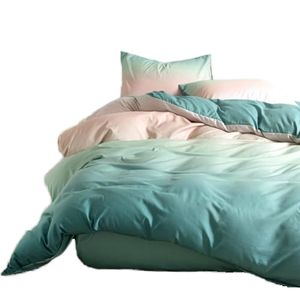 Set Copripiumino Soifox Verde Tinta Unita 100% Cotone 155x220cm 2 Pezzi con Lenzuolo e Copriletto Antipiega Senza Bisogno di Stiratura con Chiusura a Cerniera - Product Image 2