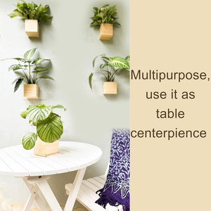 Boîte de <span class=keywords><strong>pot</strong></span> de fleurs <span class=keywords><strong>en</strong></span> bois, ensemble de 2 pièces, <span class=keywords><strong>pot</strong></span> suspendu <span class=keywords><strong>en</strong></span> bois naturel, centre de table, balcon <span class=keywords><strong>vanille</strong></span>, jardin domestique, décor de bureau - Product Image 5