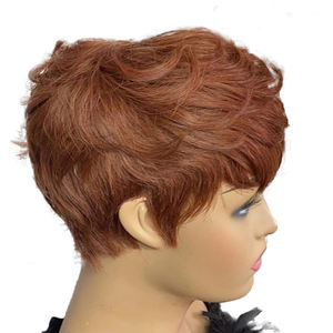 <span class=keywords><strong>Parrucche</strong></span> Pixie Cut Marroni con Chiusura Frontale in Pizzo, Capelli Umani Vergini Brasiliani, <span class=keywords><strong>Parrucche</strong></span> <span class=keywords><strong>Corte</strong></span> Pixie Senza Colla per Donna - Product Image 5