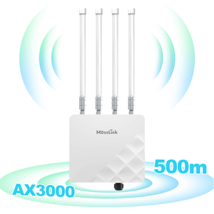 Mosslink อุปกรณ์กระจายสัญญาณ <span class=keywords><strong>WiFi</strong></span> <span class=keywords><strong>6</strong></span> 11AX 3000Mbps รุ่นใหม่ล่าสุด สำหรับภายนอกอาคาร ระยะ 500 เมตร พร้อมไฟร์วอลล์ กันน้ำมาตรฐาน IP67 ฮอตสปอตแบบรีพีทเตอร์ - Product Image 1