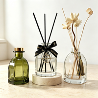 Bâtonnets diffuseurs en rotin naturel pour intérieur, accessoire décoratif d'aromathérapie, emballage premium pour flacon en verre de parfum