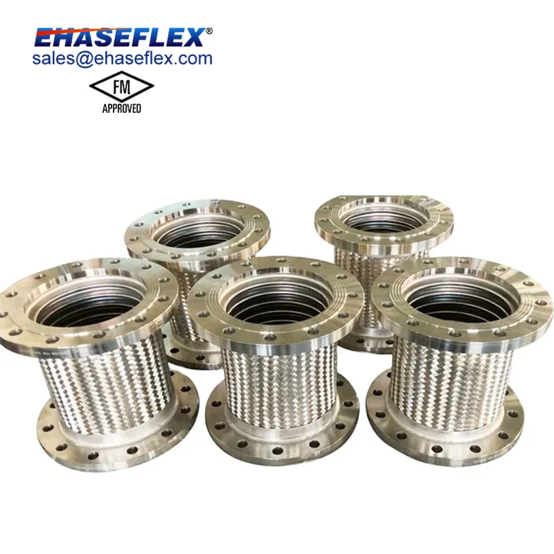 FM Pipeline Alta Pressão Metal Trançado Flexível Joint Aço Inoxidável Flange Mangueira Flexível Joint Com Anéis De Vedação