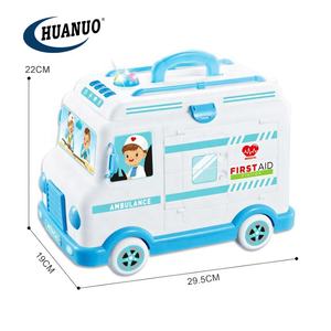 Bambini ragazzo finta gioca giocattoli ambulanza <span class=keywords><strong>auto</strong></span> giocattoli Kit medico carrello giocattolo con luce e suono - Product Image 4