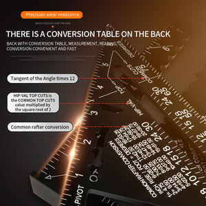 7/12 pouces <span class=keywords><strong>Triangle</strong></span> Rapporteur D'angle De Vitesse En Alliage D'aluminium carré Règle De Mesure de Mesure de Charpentier Outils À Bois <span class=keywords><strong>Triangle</strong></span> - Product Image 5