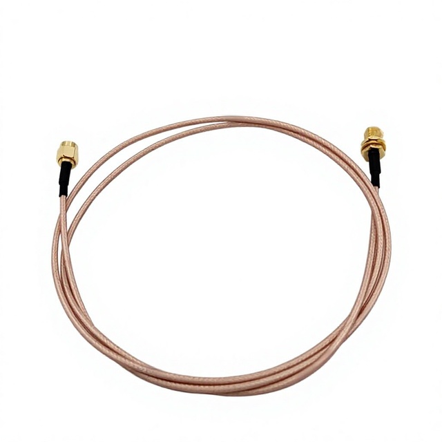 Brown RG178-30AWG RF Coaxial Antenna Cable 50-Ohm Shielded High-Temperature Resistant 1 Conductor