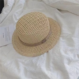 Chapeau de paille plat de <span class=keywords><strong>marque</strong></span> célèbre Summer Hollow pour <span class=keywords><strong>femme</strong></span>, style rétro français, idéal pour la plage et les activités de plein air, chapeau de soleil de type canotier de <span class=keywords><strong>marque</strong></span> célèbre - Product Image 6