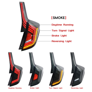 AURON para Honda Fit 2014-2020, Luces Traseras LED Rojas, Nuevo Material ABS, 12V 25W, Actualización Retrofit, Luces de Marcha/Freno/Reversa - Product Image 3