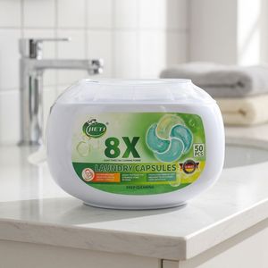 2026 4 1 50 Pcs Eco-Friendly Disposable Gel Laundry <b>Detergent</b> Powerful Clean Month-Long Freshness Effective JIETI - Product Image 3