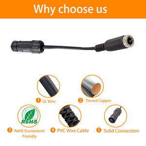 OEM ODM DCメス電源電気スクリューターミナルアダプターケーブルワイヤーハーネス（監視用） - Product Image 5