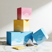Boîtes carrées en papier pliantes en carton d'emballage de boisson alimentaire de capsule de café de thé au détail de marque privée de logo personnalisé vente en gros