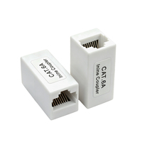 Coupleur RJ45 Cat6A blindé femelle-femelle STP 10 Gbit/s anti-EMI, adaptateur en ligne pour salle serveur, ingénierie réseau, OEM