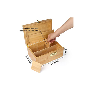 Boîte <span class=keywords><strong>de</strong></span> rangement <span class=keywords><strong>en</strong></span> <span class=keywords><strong>bois</strong></span> <span class=keywords><strong>de</strong></span> luxe sur mesure avec serrure et boîte <span class=keywords><strong>de</strong></span> rangement roulante - Product Image 4