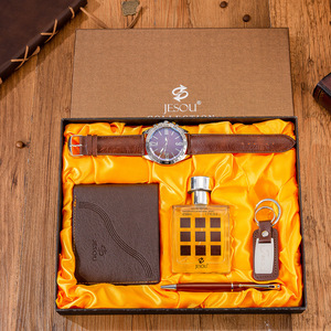 Ensemble de 5 articles pour homme : portefeuille + parfum + porte-clés + montre à quartz à grand cadran + <span class=keywords><strong>stylo</strong></span>, coffret cadeau pour le bureau et les cadeaux - Product Image 6
