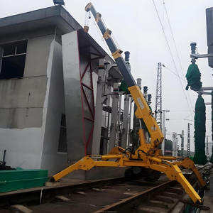 Grua Cingolata Mobile Idraulica Mini con Braccio Telescopico Girevole a 360 Gradi, Capacità di Sollevamento 3, 5, 6, 8, 10 Tonnellate, Altezza di Sollevamento 14m con Fly Jib - Product Image 6