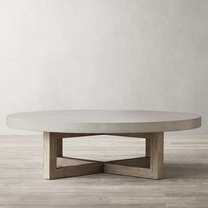 Mesa de Centro Redonda Heston de American Furniture, con Superficie de Concreto sobre Núcleo de Madera - Product Image 3