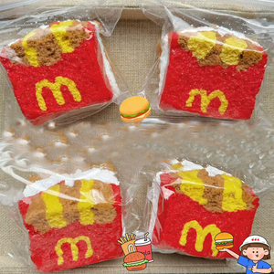 Nouveau jouet à presser créatif et réaliste en forme de pain grillé épais McDonald's, en silicone de qualité alimentaire, adapté à tous les âges, pour les enfants de 5 à 7 ans - Product Image 3