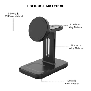 3 Trong 1 Từ Sạc Không Dây 15W Nhanh Chóng Sạc Đứng Điện Thoại Di Động Chủ Hỗ Trợ Di Động <span class=keywords><strong>Dock</strong></span> Trạm 4 in1 Phí Không Dây - Product Image 6