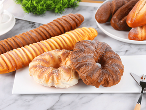 Gresorth pane artificiale PU torta di pane modello di finta pagnotta cibo realistico compleanno festa di nozze modello vivido - Product Image 5