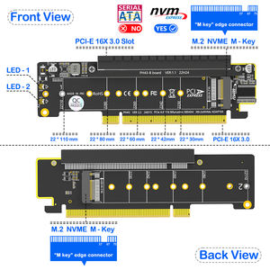 <span class=keywords><strong>3</strong></span>-in-1 PCI-EアダプターデュアルM.<span class=keywords><strong>2</strong></span> NVME MキーサポートPCI-E分岐デスクトップマザーボード用 - Product Image 2