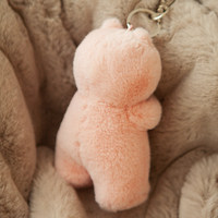 Adorable pendentif en peluche magnétique en forme de chat rose avec rembourrage en coton PP, parfait pour les sacs à dos et les porte-clés