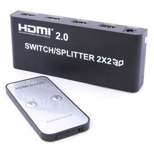 <span class=keywords><strong>2X2</strong></span> <span class=keywords><strong>HDMI</strong></span> Ver 2.0 4K Vraie Matrice Commutateur Splitter 2 En 2 Sur L'affichage Avec Télécommande - Product Image 5