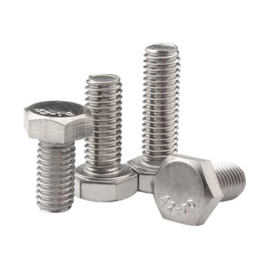 เครื่องมือฮาร์ดแวร์ DIN933 SS304 A2-80 M6 M8 M10 M12 M16สแตนเลสสลักเกลียวหกเหลี่ยมและถั่วฟรีตัวอย่างจากจีน - Product Image 5