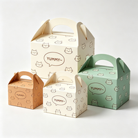 Boîte à pâtisserie avec poignée, illustration de chat mignon, expédition rapide en 72h, boîte cadeau en carton imperméable