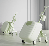 Valise-poussette 2-en-1 innovante pour enfants, valise rigide de 20 pouces avec siège pliable, équipement de voyage amovible