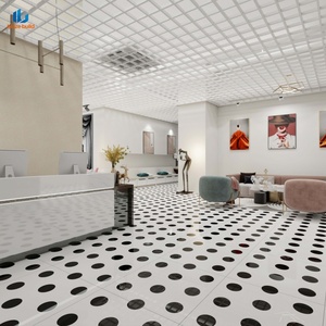 Oferta Especial: Baldosa de Porcelana Pulida 800x800mm con Diseño de Puntos Blancos y Negros para Decoración de Pisos - Product Image 3