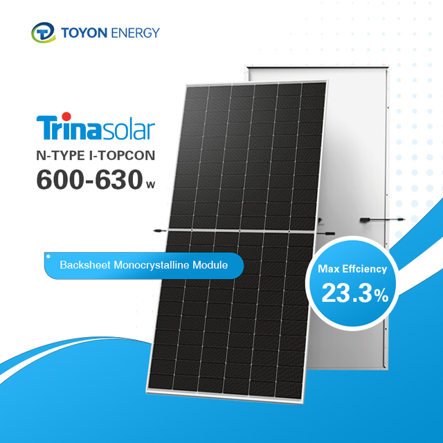 Trina Home Use N-type Topcon Bifacial Double Glass 600W 605W 610W 615W 620W 625W 630W Solar Roof Panel in Stock