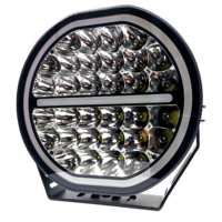 Vente en gros de spot LED haute puissance 4x4 9 pouces 185w feu de conduite LED avec feux de jour bicolores ambre blanc