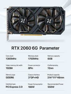 Envío Rápido, Tarjeta de Video para PC GeForce RTX 2060 de 192 bits, GPU Super de 8GB GDDR6 de 256 bits y 8 Pines, Tarjeta Gráfica para Juegos Geforce RTX 2060 de 6GB - Product Image 3