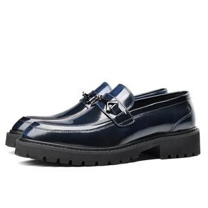 Nuevos Zapatos Casuales de Piel Vacuna Brillante de Lujo 2025, Zapatos de Otoño para Hombre de Negocios, a la Moda, que Aumentan la Altura, Impermeables - Product Image 5