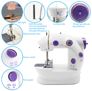 Apparel Machinery Modern Portable <strong>Tailor</strong> Sewing Machine coudre Household Mini Electric Sewing Machine for Home