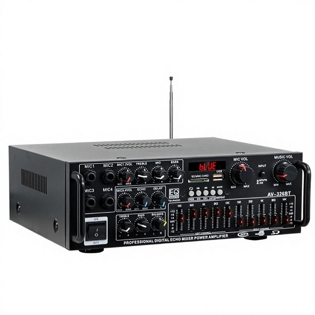 High-Power Stereo Home & Car Outdoor Amplifier 12V/220V for EQ Equalizer Dual-Use KaraokeWholesale Available