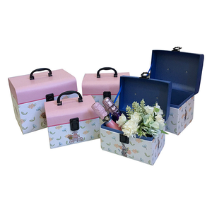 2024 Día de San Valentín logotipo personalizado lindo conejito maleta cuadrado flor Cajas de Regalo para <span class=keywords><strong>arreglos</strong></span> de ramo - Product Image 1