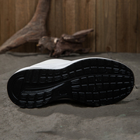 Chaussures de course ultra-légères et polyvalentes à coussin d'air de couleur unie pour unisexe, chaussures décontractées imperméables et brillantes