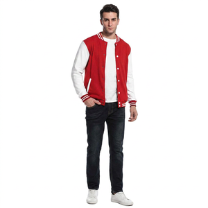 Veste de sport décontractée d'hiver pour homme, col montant, logo brodé personnalisé sur le devant, 100% coton, légère et respirante - Product Image 1