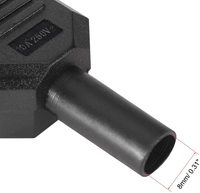 AC250V 10A IEC C14 mâle C13 femelle 3 broches bornes adaptateur en ligne connecteurs de prise de courant