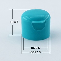 Tampas Flip Top Mini Fofas em Formato de Cúpula 20mm para Frascos de Creme e Loção, Tampa Brilhante Removível 20/410