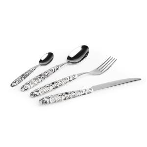 Set di Posate Excelsa Boheme Noir 24 Pezzi in Acciaio Inossidabile Design Elegante - Product Image 1