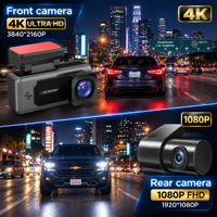 Nouvelle caméra embarquée HD 4K+1080P Wifi GPS double objectif, caméra de tableau de bord 4K, DVR de voiture, double objectif avant et arrière 4K+1080P, WIFI GPS, caméra embarquée 4K