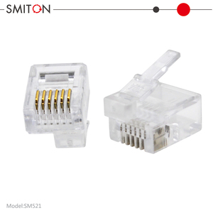 Adaptador de enchufe Modular RJ12 6P6C de alta calidad, pestillo lateral derecho, Conector de <span class=keywords><strong>Cable</strong></span> de teléfono, accesorio de conector macho - Product Image 4