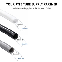 Tube PTFE pour imprimantes 3D, tubes PTFE 2x4mm 2.5x4mm 4x6mm, tailles, couleurs, longueurs et emballages personnalisés pour la vente en gros