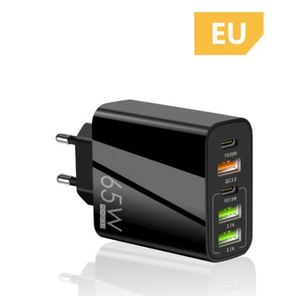 65W QC3.0 Multi Port 3USB+2type-c Mobile Phone <b>Charging</b> Head Compatible with Laptops and Various Mobile Phone <b>Charging</b> - Product Image 3