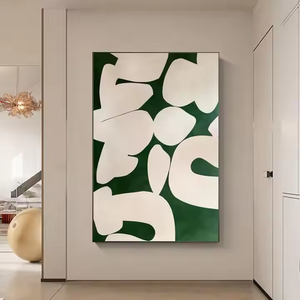 Grande Quadro Moderno Wabi Sabi in Colori Neutri, Arte da Parete Minimalista Beige e Nera, Pittura a Olio Astratta Geometrica con Texture Marrone - Product Image 3