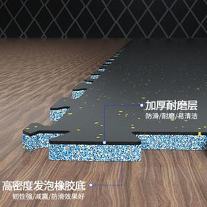 Tapis de sol en caoutchouc EVA, carré, emboîtable, absorbant les chocs, antidérapant, durable, résistant à l'usure, pour salle de sport, salon, chambre à coucher, bureau - Product Image 2