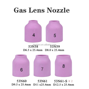 40 cái/lốc Tig Hàn ngọn đuốc bền phụ kiện thiết thực ống kính khí lùn mập Tig <span class=keywords><strong>10</strong></span> Pyrex cốc thủy tinh Collet vòi phun cho WP-9/20/25 - Product Image 3